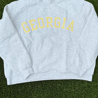 Georgia Mock Neck Sweatshirt - Heather Grey