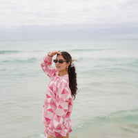 Gemma Quilted Patchwork Sweatshirt (shorts sold separately)