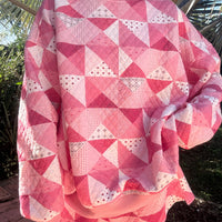 Gemma Quilted Patchwork Sweatshirt (shorts sold separately)