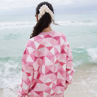 Gemma Quilted Patchwork Sweatshirt (shorts sold separately)