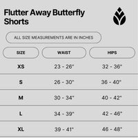 Flutter Away Butterfly Shorts - Red: Medium