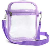 Game Day Clear Zipper Closure Shoulder Cross Body Bag