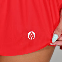 Flutter Away Butterfly Shorts - Red: Large