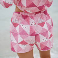 Gemma Patchwork Quilted Shorts (sweatshirt sold separately)