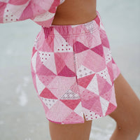 Gemma Patchwork Quilted Shorts (sweatshirt sold separately)