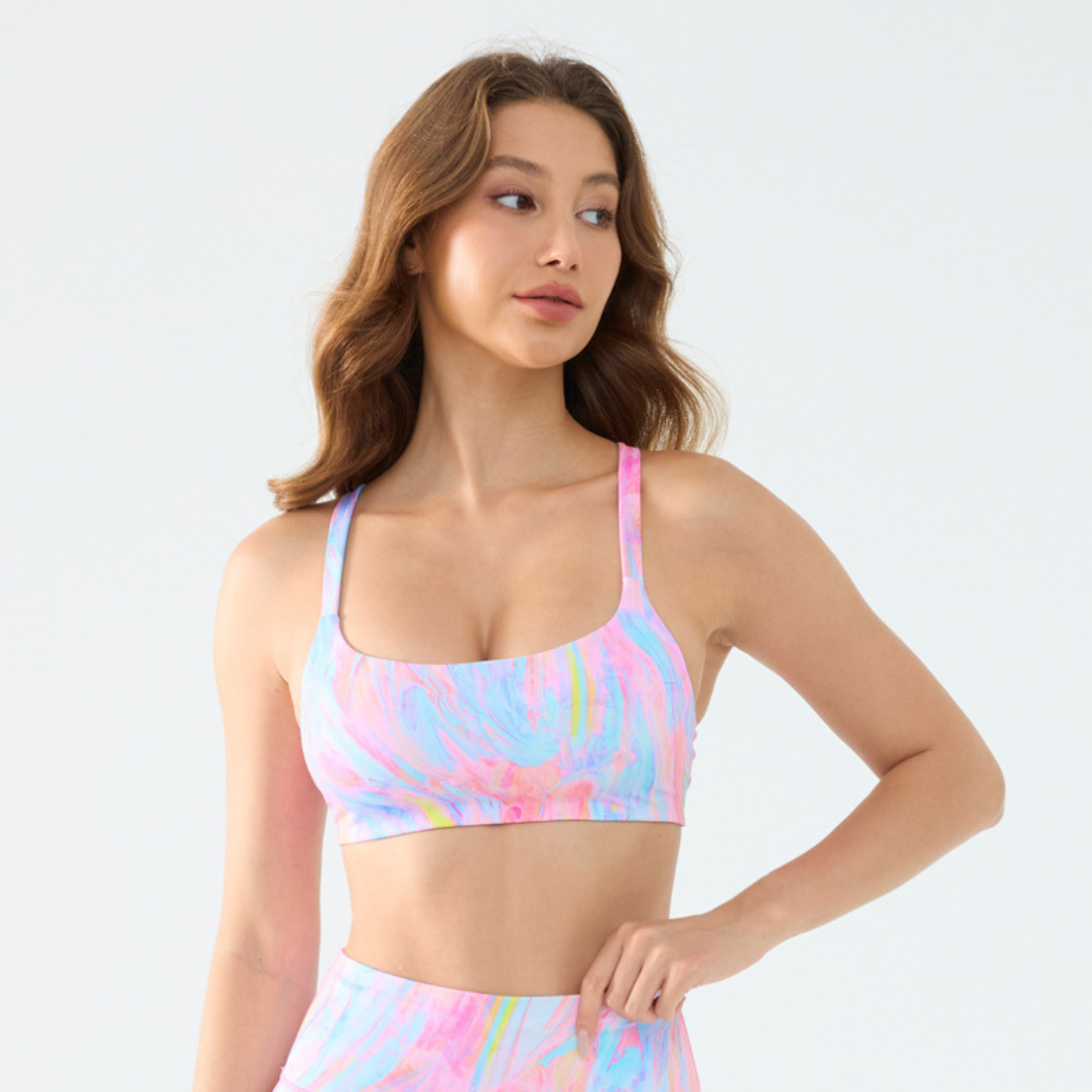 Rainbow Swirl Sports Bra