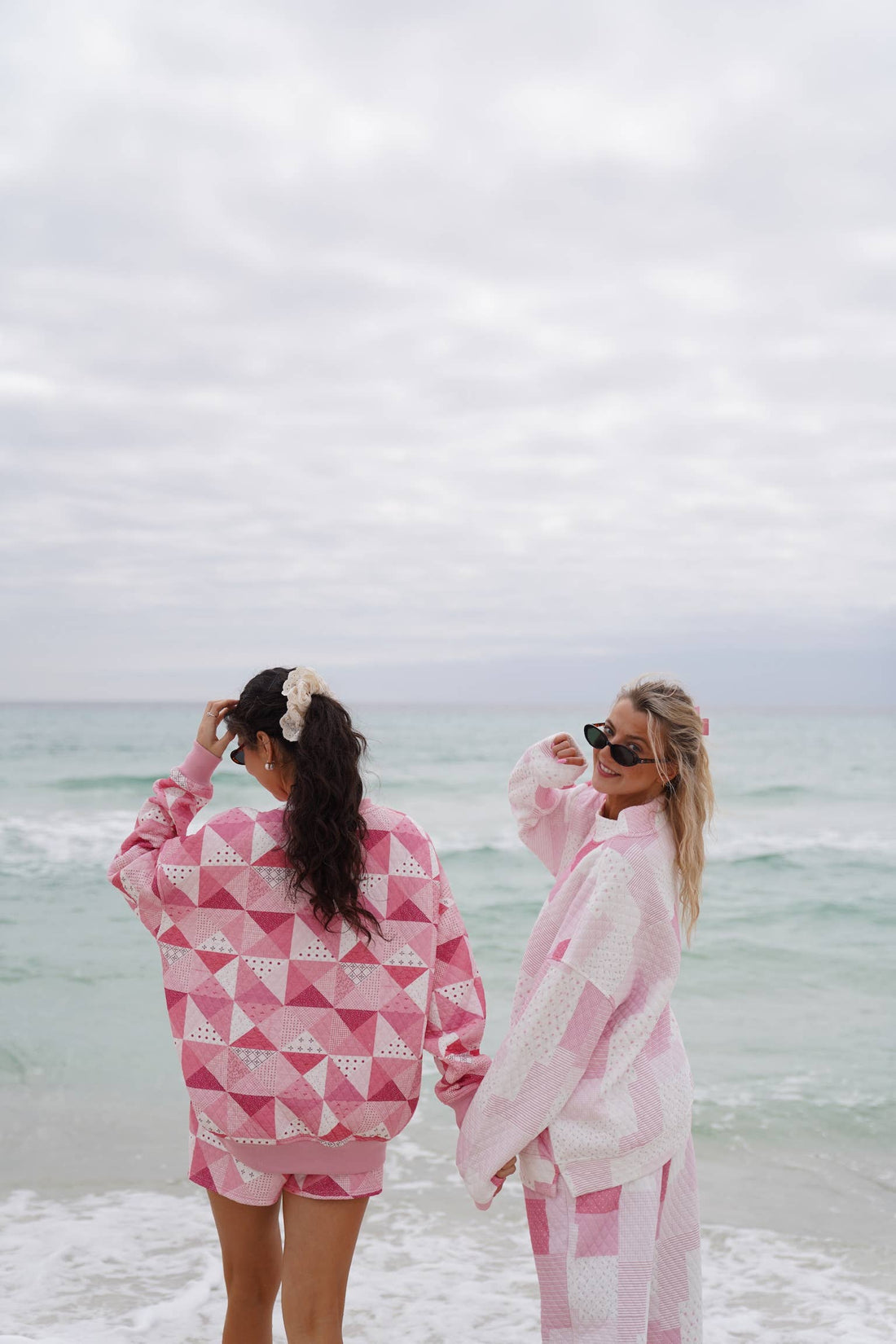 Gemma Quilted Patchwork Sweatshirt (shorts sold separately)