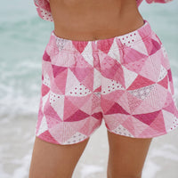 Gemma Patchwork Quilted Shorts (sweatshirt sold separately)