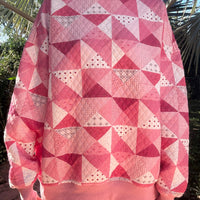 Gemma Quilted Patchwork Sweatshirt (shorts sold separately)