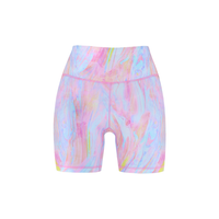 Women's Athletic Rainbow Swirl  Biker Shorts