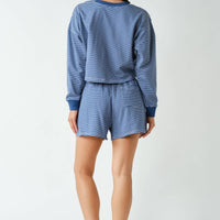 Boardwalk Stripe Crewneck Set: OCEAN/WHITE
