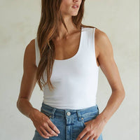 Double Layered Seamless Top: White