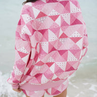 Gemma Quilted Patchwork Sweatshirt (shorts sold separately)