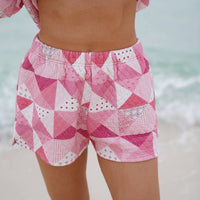 Gemma Patchwork Quilted Shorts (sweatshirt sold separately)