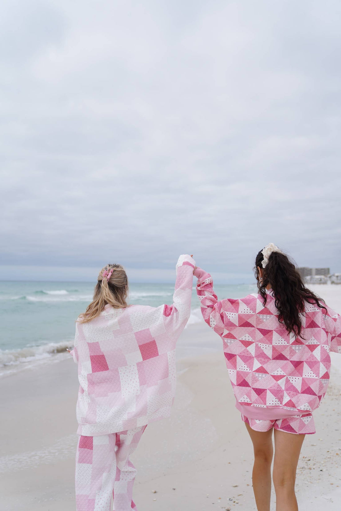 Gemma Quilted Patchwork Sweatshirt (shorts sold separately)