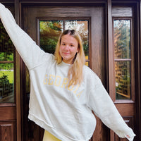 Georgia Mock Neck Sweatshirt - Heather Grey