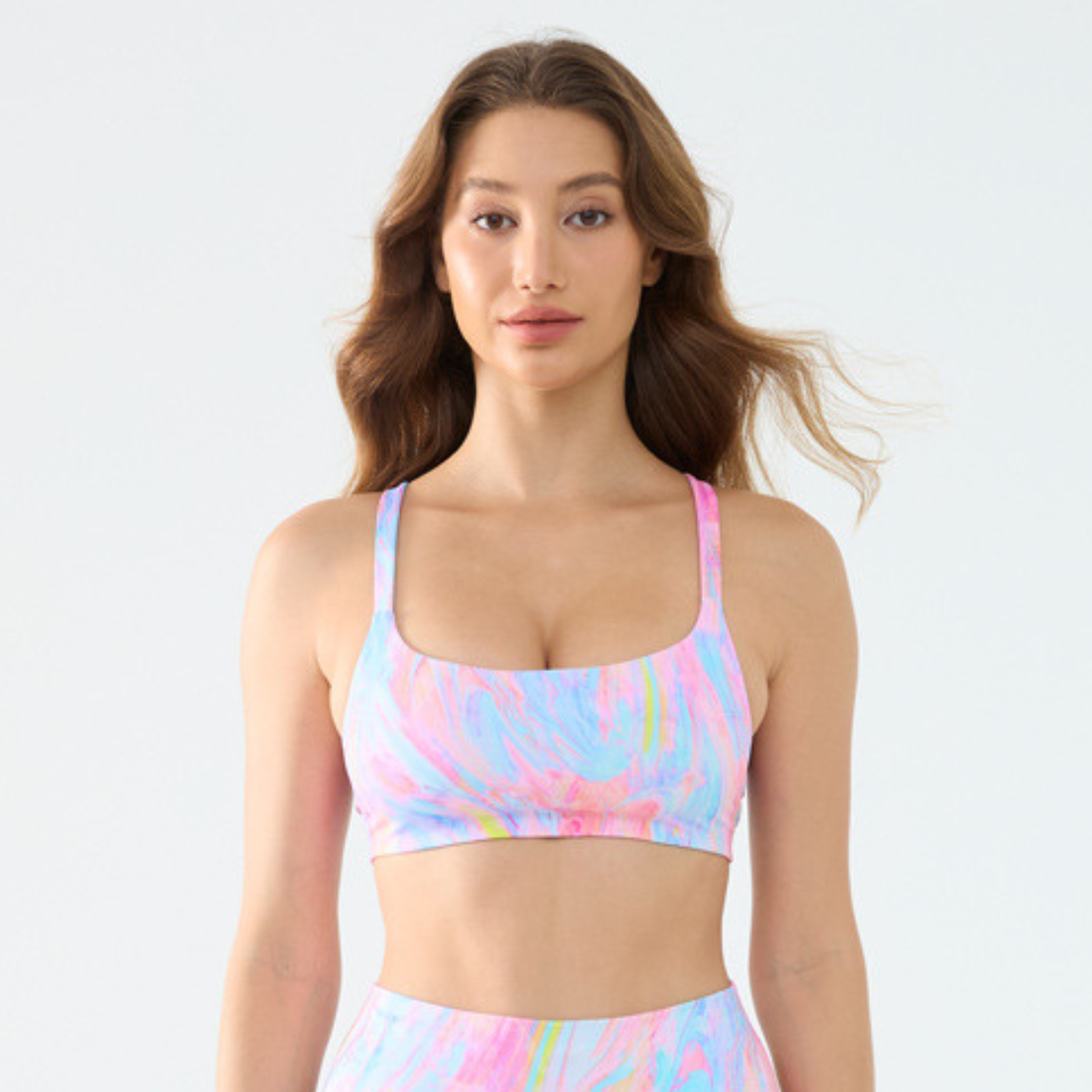 Rainbow Swirl Sports Bra