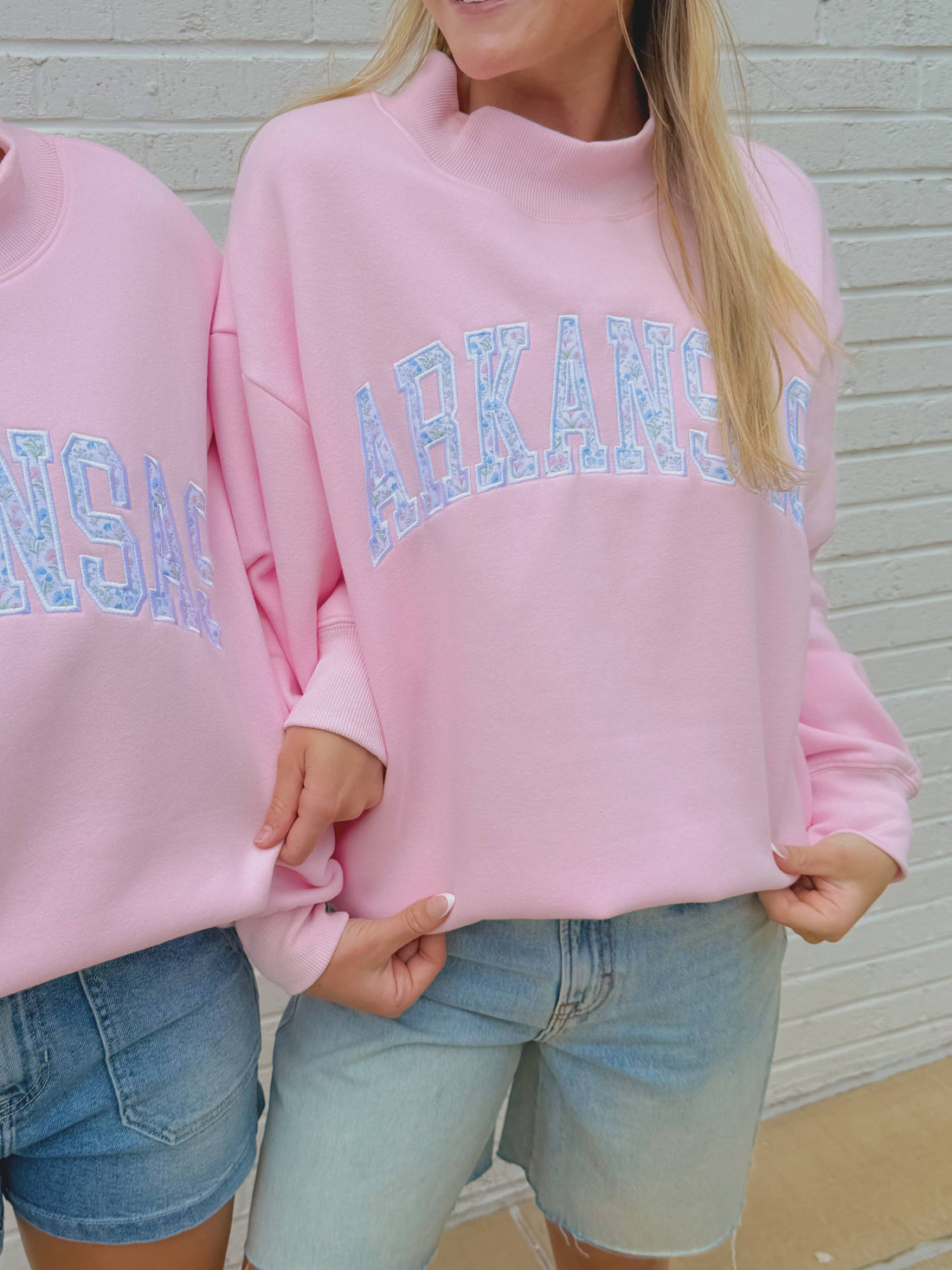 Pink Arkansas Floral Sweatshirt: L/XL