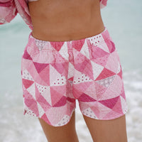 Gemma Patchwork Quilted Shorts (sweatshirt sold separately)