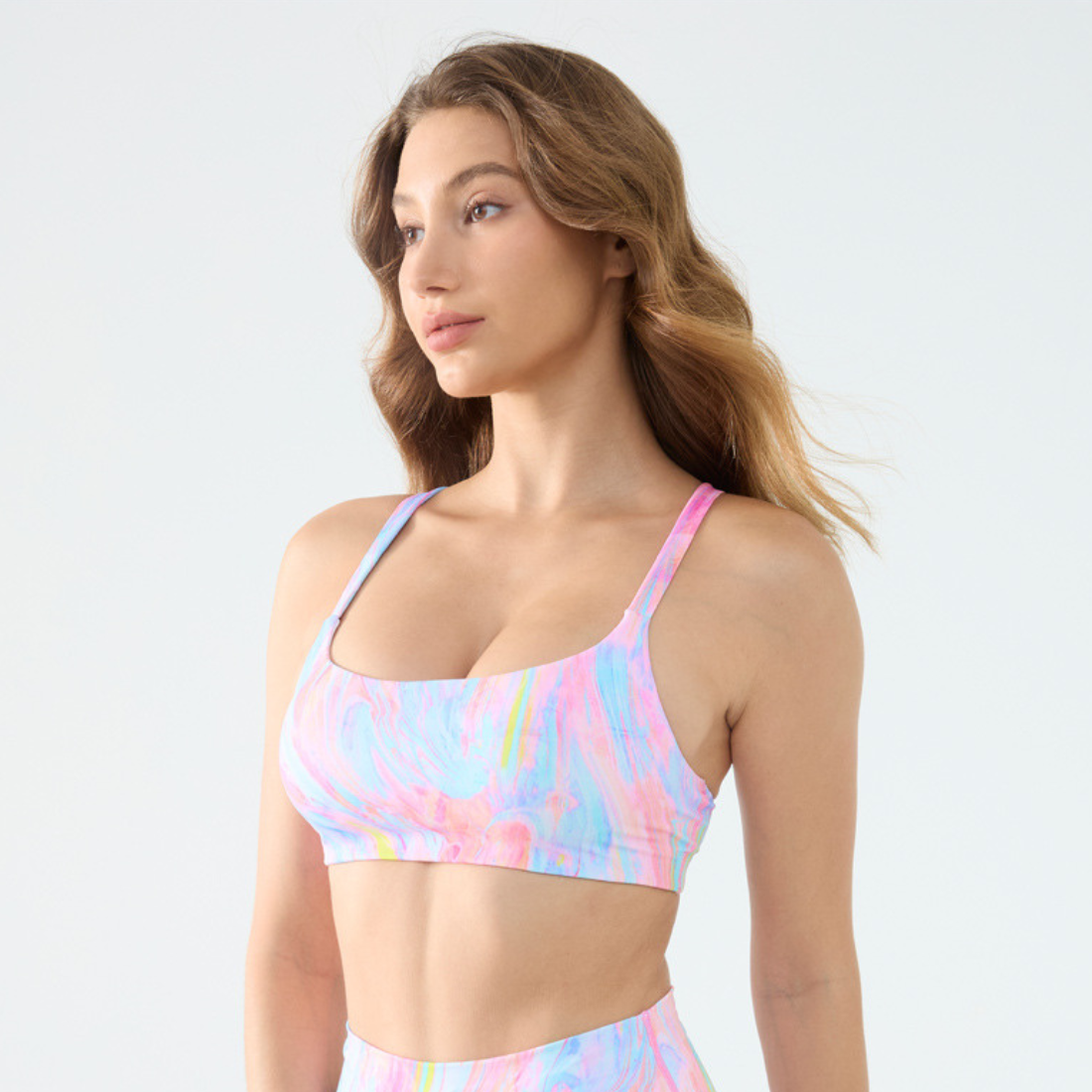 Rainbow Swirl Sports Bra