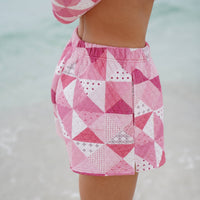 Gemma Patchwork Quilted Shorts (sweatshirt sold separately)